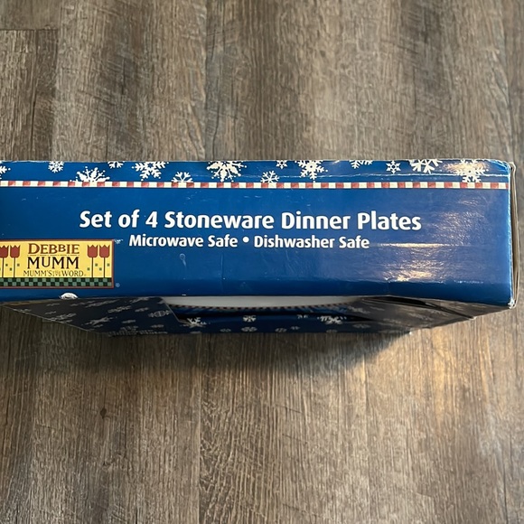 Vintage Debbie Mumm Sakura 4 pack stoneware Dinner Plates- In original package - Picture 4 of 4